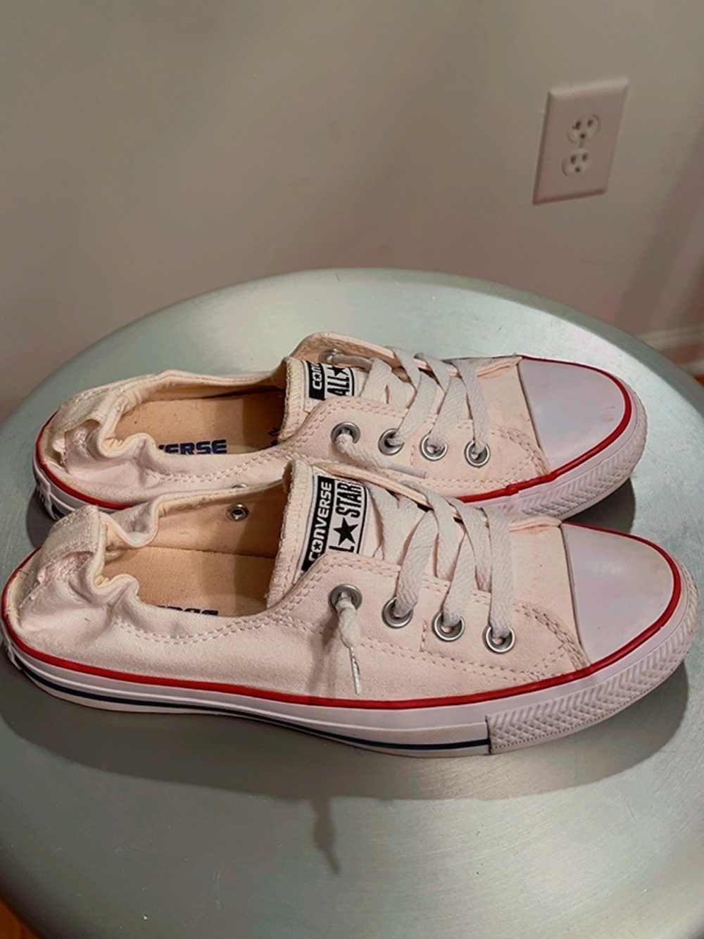 Converse Chuck Taylor All Star Shoreline Slip White Canvas Sneakers Women’s 7.5